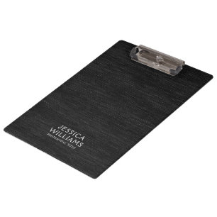 Porte-bloc Texture de tissu gris foncé, typographie gris clai