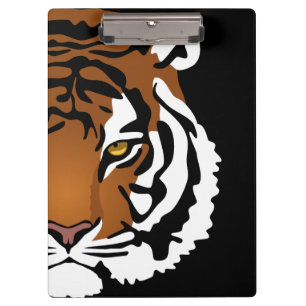 Porte-bloc Tigre, chat sauvage sur noir