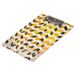 Porte-bloc Tigre Chevron noir et orange