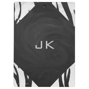 Porte-bloc Tigre Monogramme noir et blanc