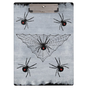 Porte-bloc Toile d'araignée de veuve noire Halloween gothique