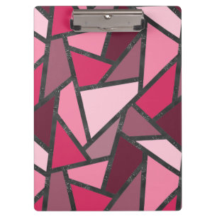 Porte-bloc Tons de motif en vitrail rose
