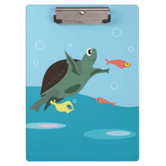 Porte-bloc Tortue de mer mignonne sous l'art marin