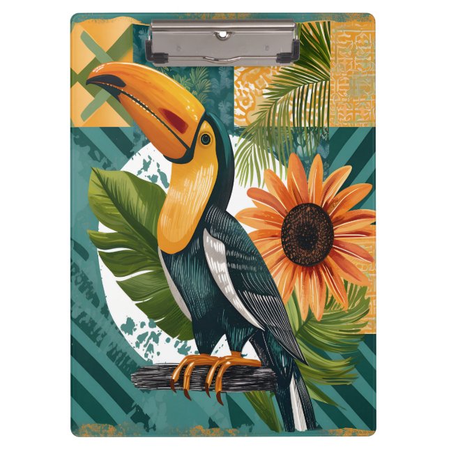 Porte-bloc Toucan illuminé en harmonie tropicale (Devant)