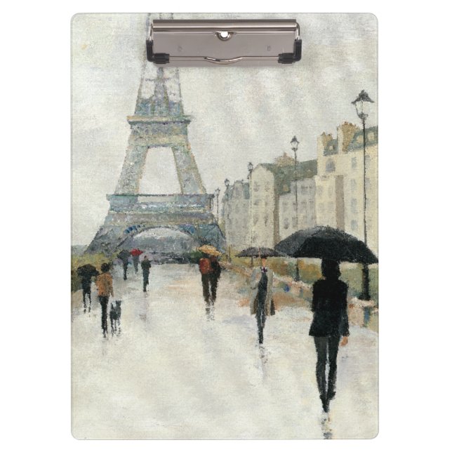 Porte-bloc Tour Eiffel | Paris sous la pluie (Devant)