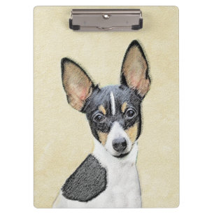 Porte-bloc Toy Fox Terrier Peinture - Cute Original Chien Art