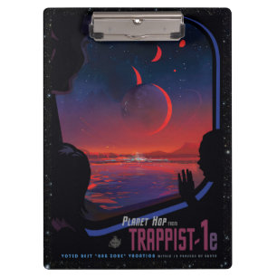 Porte-bloc TRAPPIST-1 Système Planète 1e rétro tourisme spati