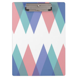 Porte-bloc Triangles bleu et corail