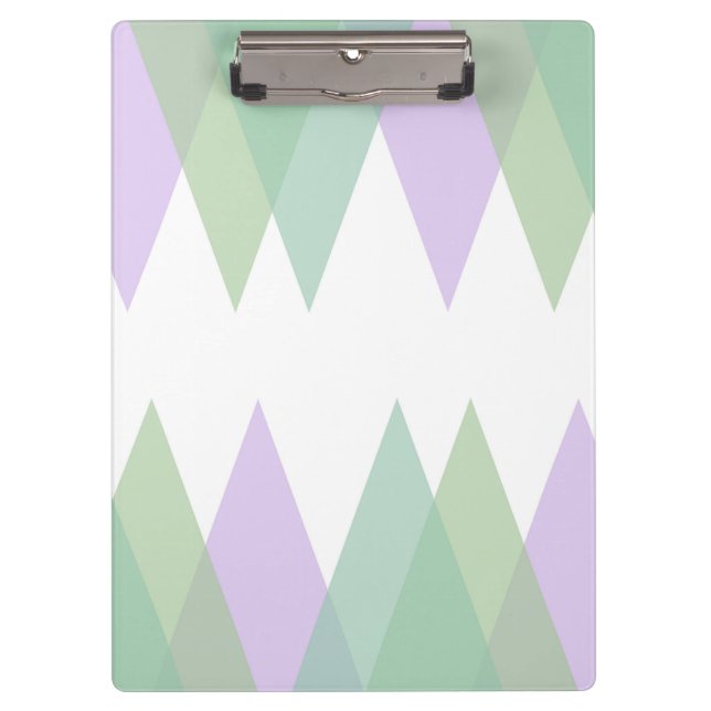 Porte-bloc Triangles vert et lilas (Devant)