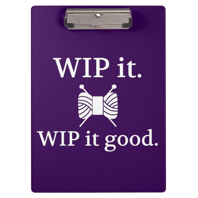 Porte-bloc Tricot ・ WIP It Good Crafts {Dark} (Devant)