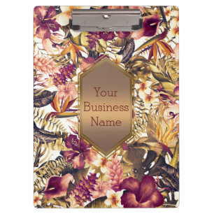 Porte-bloc Tropiques dorés hawaïens Glamour vintage personnal