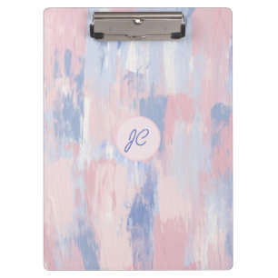 Porte-bloc Trucs de peinture bleu et blanc Abstraits