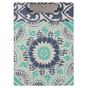 Porte-bloc Tuile bleue III de batik