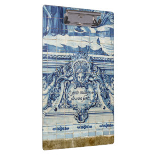 Porte-bloc Tuiles murales portugaises bleues et blanches avec