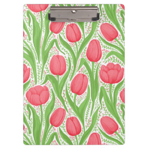 Porte-bloc Tulipes en rouge et vert