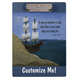 Porte-bloc Un bateau dans le port est citation inspirée sûre
