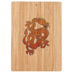 Porte-bloc Un dragon dans le bambou oriental
