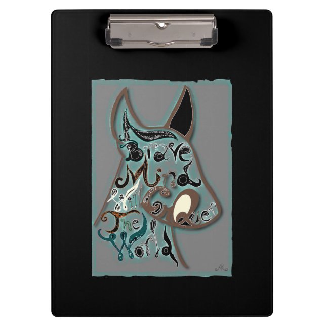 Porte-bloc Un esprit courageux va conquérir le monde (Devant)