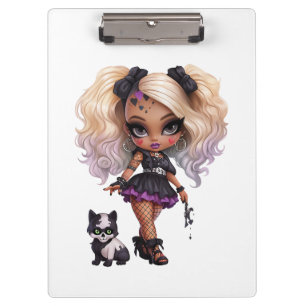 Porte-bloc Une collection de dessins Halloween de fille migno