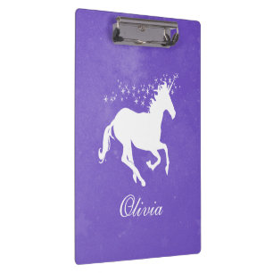 Porte-bloc Unicorne violette Porte - bloc personnalisé