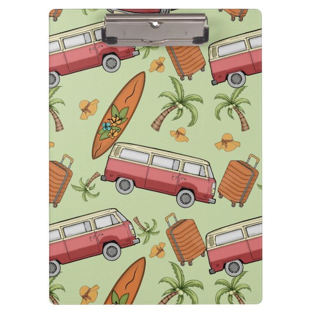 Porte-bloc Vacances, planches de surf et Porte - bloc de palm (Devant)