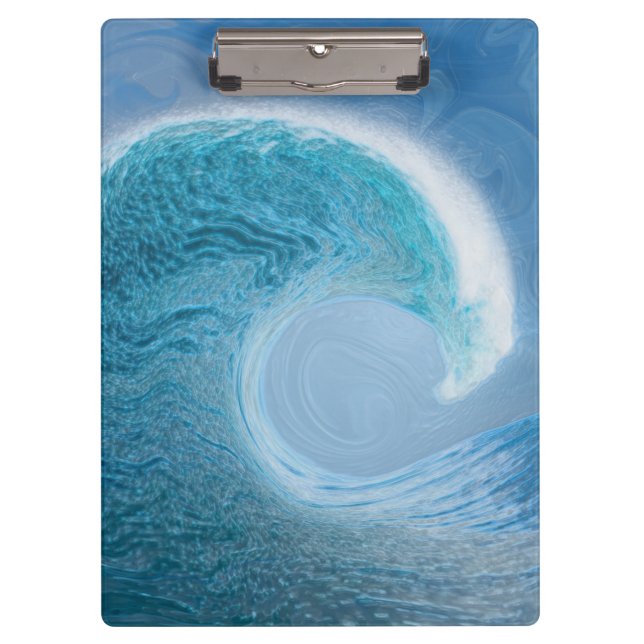 Porte-bloc Vague Bleue Artistique (Devant)