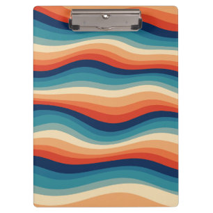Porte-bloc Vagues Rétro Colorées Vintage