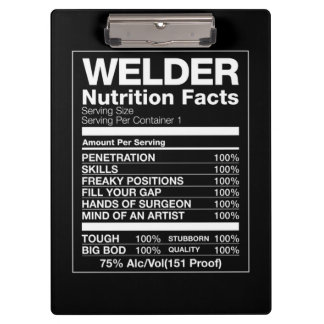 Porte-bloc Valeurs nutritionnelles des soudeurs