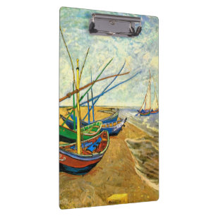 Porte-bloc Van Gogh Bateaux de pêche sur la plage de Saintes 