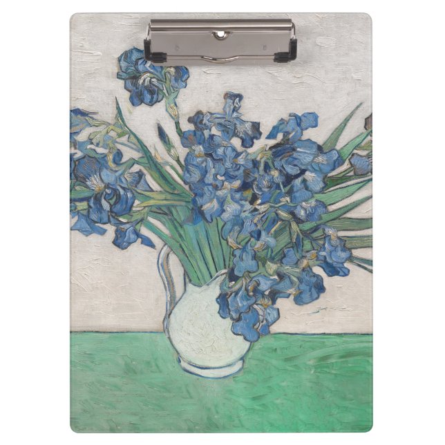 Porte-bloc Van Gogh Iris Vase Peinture Impressionnisme (Devant)