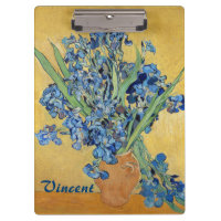 Van Gogh Irises Vase Blue Flowers Bouquet Art