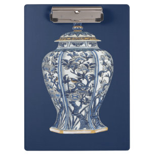 Porte-bloc Vase bleu et blanc à porcelaine par le studio de