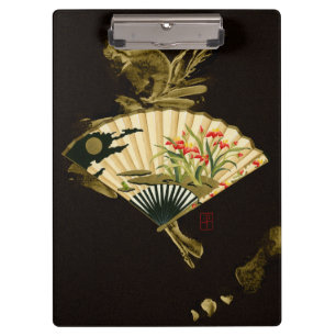 Porte-bloc Ventilateur oriental criblé au design floral