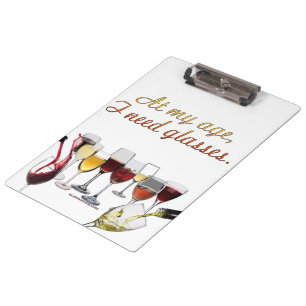 Porte-bloc Verres à vin SlipperyJoe's jeu de mots coquin roug