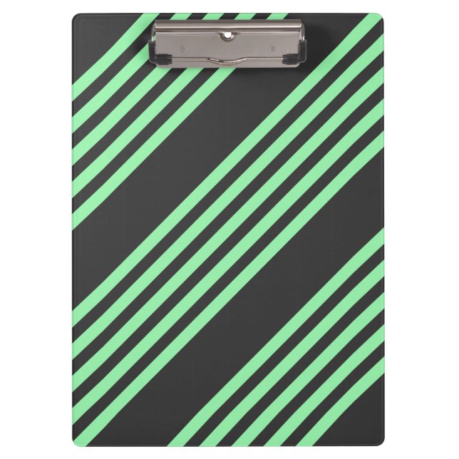 Porte-bloc Vert et charbon de bois cinq bandes motif (Devant)