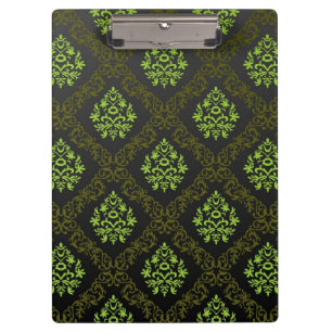 Porte-bloc Vert floral de papier peint