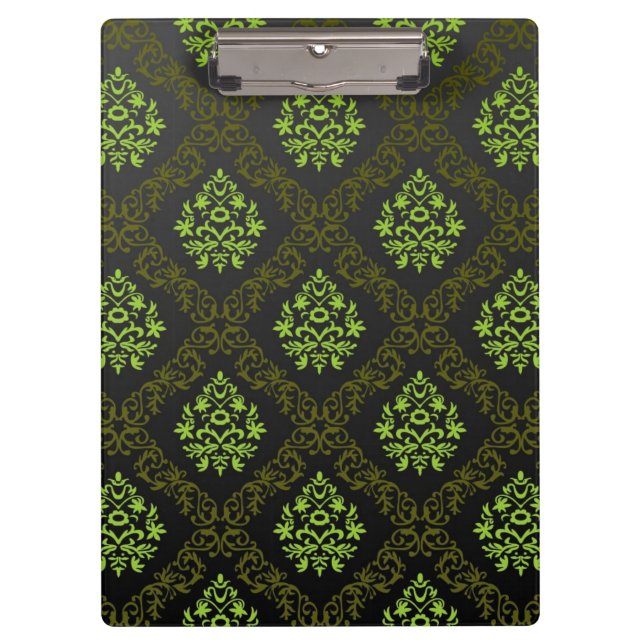 Porte-bloc Vert floral de papier peint (Devant)