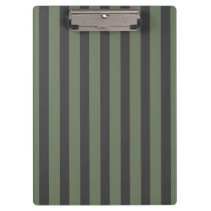 Porte-bloc Vert olive rayé moderne coché