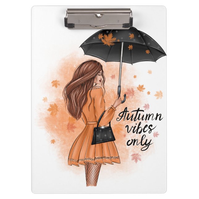 Porte-bloc Vibes Automne Seulement Automne Fashion Girl (Devant)