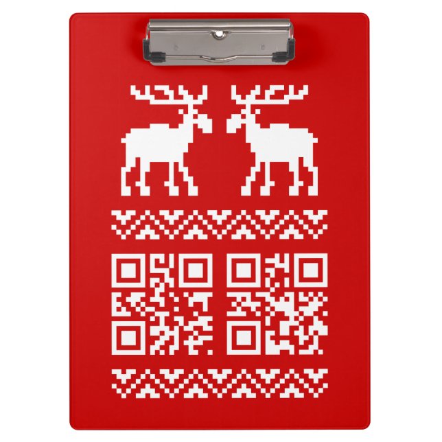 Porte-bloc Vilain Sweater QR Code Bonne année! (Devant)