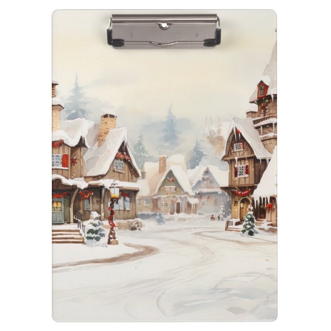Porte-bloc Village le jour de Noël (Devant)