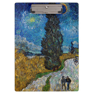 Porte-bloc Vincent van Gogh - Route avec Cypress et Star