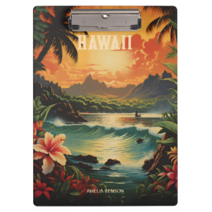 Porte-bloc Vintage Hawaii Tropical Beach Travel