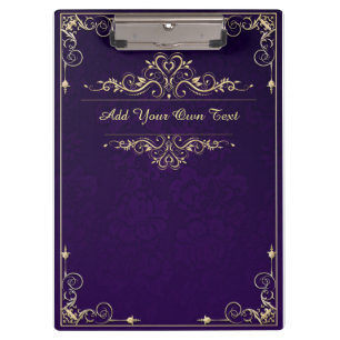 Porte-bloc Vintage Ornate Elegant Purple Damask