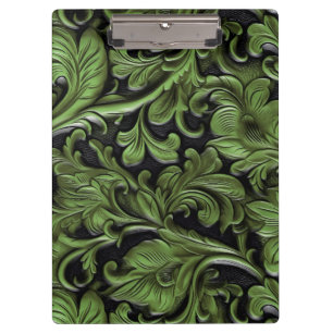 Porte-bloc Vintage sauge vert à outils cuir