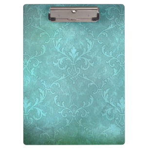Porte-bloc Vintage turquoise damask turquoise motif vintage