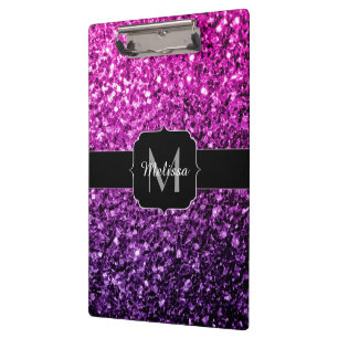Porte-bloc Violet rose ombre faux parties scintillant scintil
