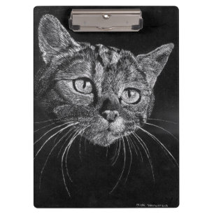Porte-bloc Visage de chat de panneau d'agrafe (sans