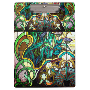 Porte-bloc Vitrail Art nouveau floral