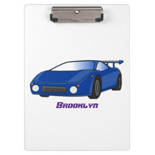 Porte-bloc Voiture de sport bleue avec illustration airfos